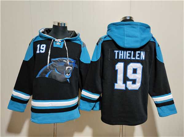 Men's Carolina Panthers #19 Adam Thielen Black Ageless Must-Have Lace-Up Pullover Hoodie,We sell and wholesale Men's Carolina Panthers #19 Adam Thielen Black Ageless Must-Have Lace-Up Pullover Hoodie on line form chian!